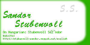 sandor stubenvoll business card